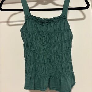 Universal Thread Teal Smocked Tank Top